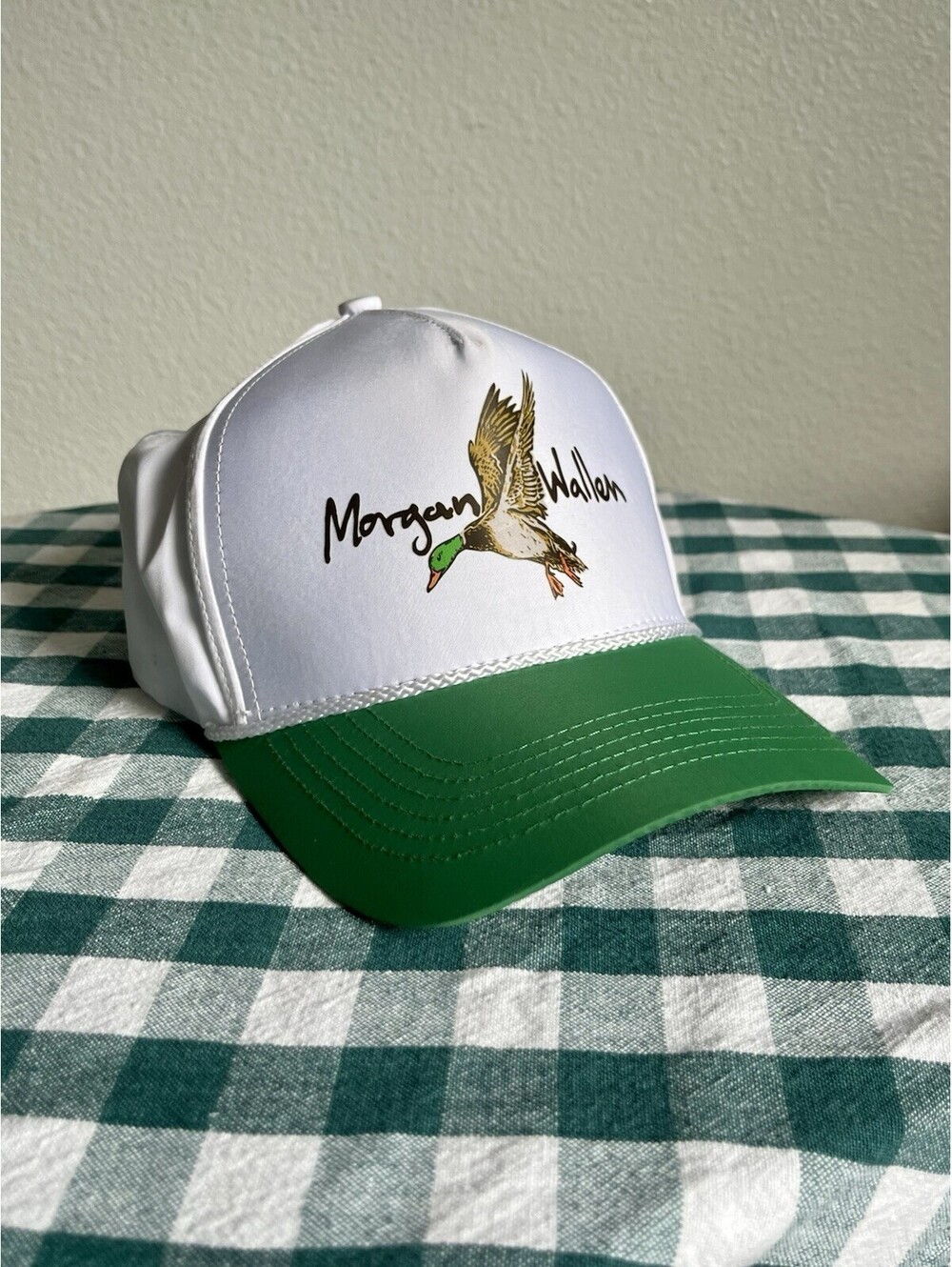 Morgan Wallen Hat One Night At A Time Tour 2024 Duck Logo Rope Snapback Trucker